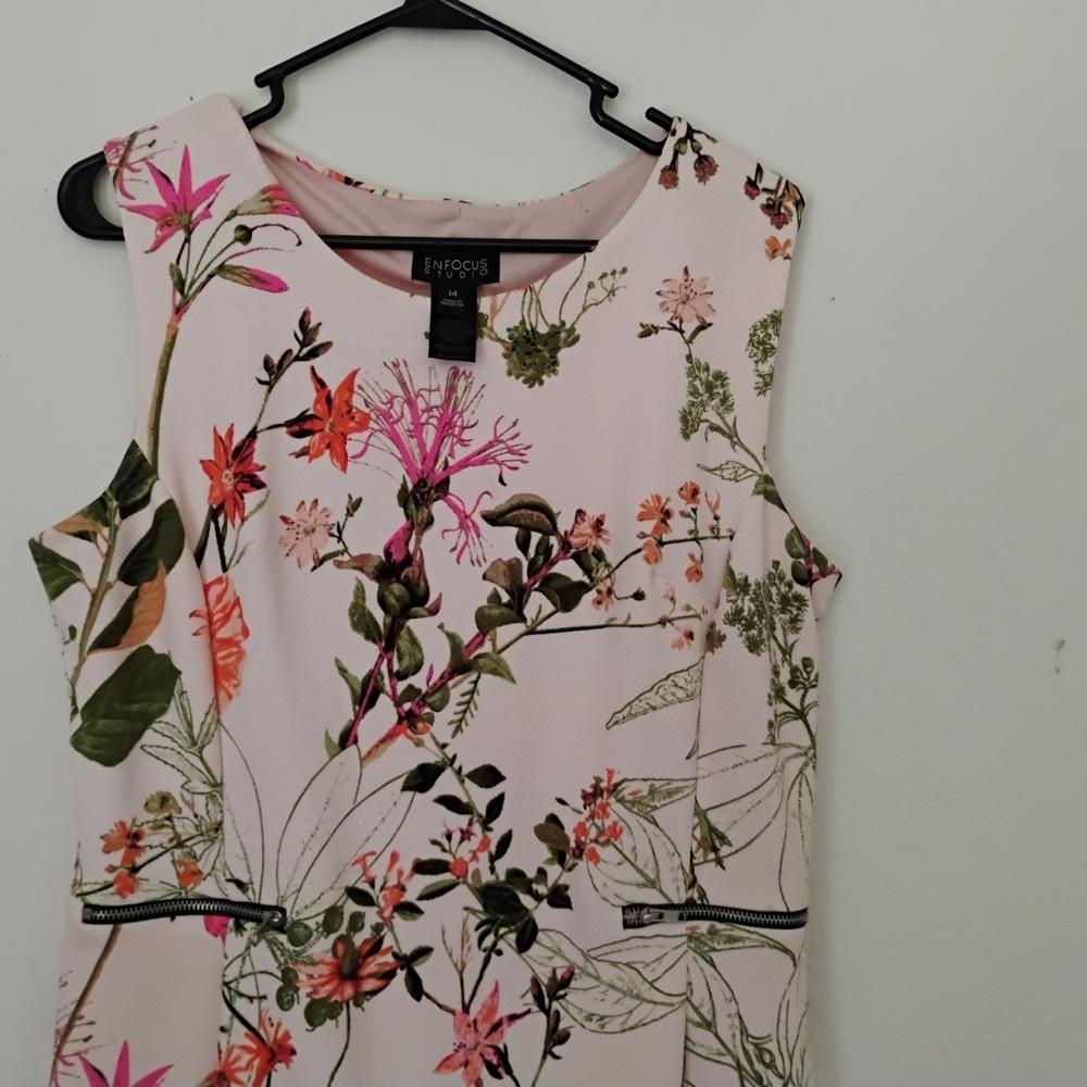 Envogue Floral Mini Dress - Pink and Green